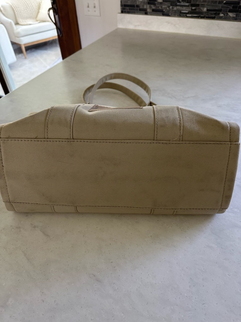 Marc Jacobs Large Canvas Tote Bag Beige Neutral - Picture 5 of 9